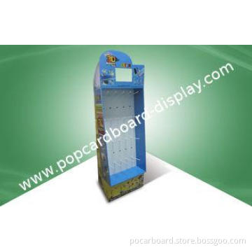 UV or PP Laminated POP Cardboard Display Hook Floor Display